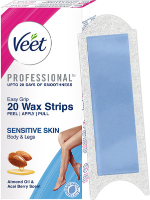 Veet Professional Waxing Kit for Sensitive Skin Strips(40 Strips, Set of 2)