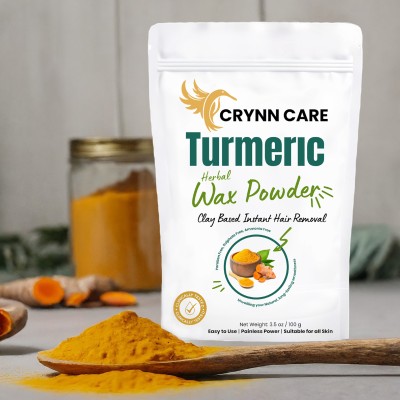 Bingeable Turmeric Facial Wax Powder, 5 min Painless Natural Face Hair Removal Waxing Powder(100 g)