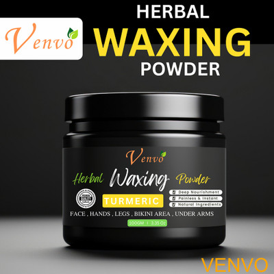 venvo Turmeric Herbal Waxing Powder | Gentle Herbal Formula | Smooth Skin Powder(100 g)