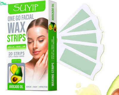 Suyip Avocado Oil Extracts Facial Wax Strips – Quick Smooth Pack Strips(100 g)