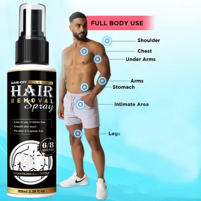 renew roots Fast-Acting Hair Removal Cream | Effective on Thick & Fine Hair Spray(100 ml)