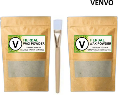 venvo Herbal Wax Powder Pack of 2 with Brush Powder(200 g, Set of 3)