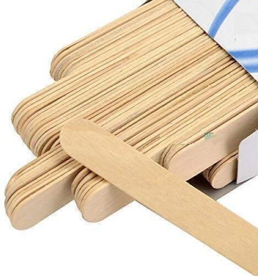 GLOW FIRST WAX HEATER Wooden Professional Wax Knife/Spatulas/Applicators 100 pcs Box Wax(100 g, Set of 100)