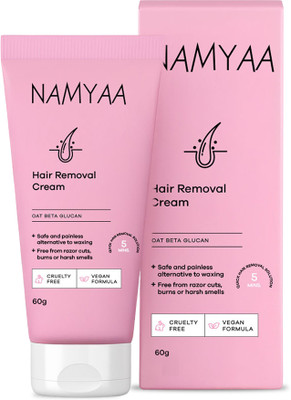 Namyaa Hair Removing Cream for Intimate Skin with After Wax Soothing Serum with Vitamin C|Pack of 1 Cream(60 g)