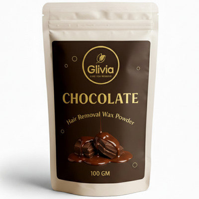 Glivia Chocolate Flavored Wax Powder for Hair Removal | Painless Waxing Powder(100 g)