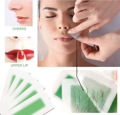 MYEONG Facial Wax Strips Easy To Use Strips Strips(10 g, Set of 20)