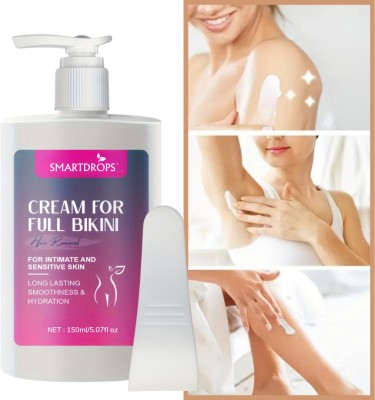 smartdrops Hair Removal Cream for Chest, Back, Legs, Under Arms & Intimate Area Cream(150 ml)