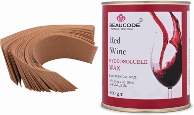 Beaucode Professional Rica Red Wine Hair Removal Wax I Less Growth + 30 Strips Wax(800 g)