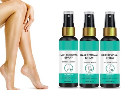 house of common Painless & Detan Hair Removal Spray for Men & Women (100ml) Pack of 3 Spray(300 ml)