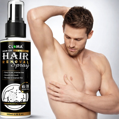 Becloma Hair Removal Cream Spray FOR Men Hand, Leg & Under Arm, Painless Spray Spray Spray(100 ml)