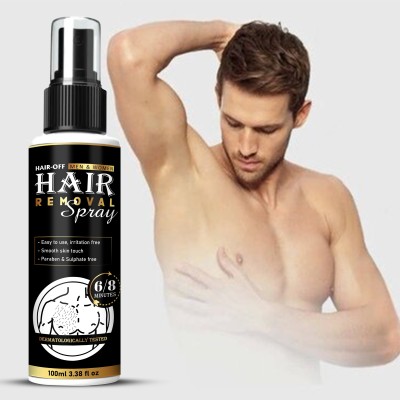 GLAMITY Hair Removal CreamSpray for Men Chest,Back,Legs,Under Arms & Intimate AreaUNISEX Spray(100 ml)