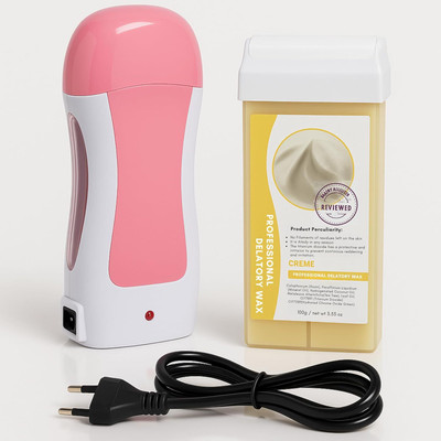 EKINSU Roll On Wax Heater Kit with Creme Roll-On Wax Refill Wax(100 ml)