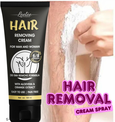 LEETEE Cooling Hair Removal Spray with Menthol | Gentle & Refreshing Experience Cream(100 ml)