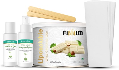 finnim Liposoluble White Chocolate Wax | FREE, Wax, Gel, Lotion, Strips & Spatula Wax(300 g)