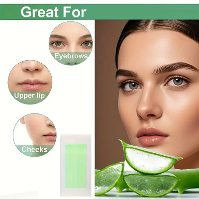 manasona Best Green Hair Removal Double Sided Wax Strips Strip Strips(20 g)