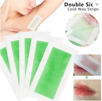 AEPRUY New facial wax strips Quick Easy&Safe Waxing Kit For Girls and women green Strips(20 g, Set of 5)