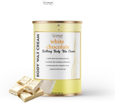 Actiwow White Chocolate Wax Cream for Painless Hair Removal Cream(500 g)
