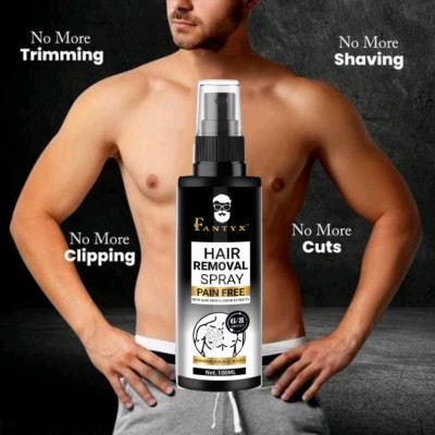 FANTYX Hair Removal Cream Spray for Men Chest, Back, Under Arms Spray Spray(100 ml)
