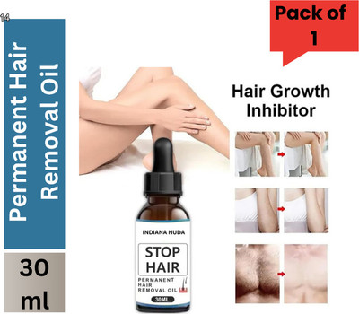 INDIANA HUDA Stop Hair 30ml Natural Hair Reduction Serum Smooth Skin Oil(30 ml)