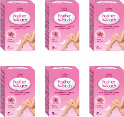 VI-JOHN Women Feather Touch Hair Removal Rose 40 Gm each Cream(240 g, Set of 6)