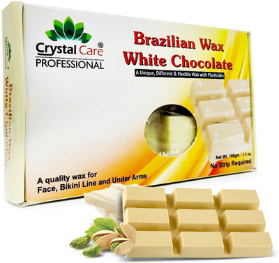 Crystal Care Brazilian White Chocolate Wax, Face, Bikiniline, Underarms Wax(100 g)