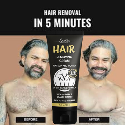LEETEE Hair Removal Cream for Women | No Cuts, No Irritation | Clean & Clear Skin Cream(100 ml)