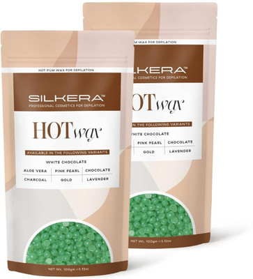 SILKERA ALOEVERA BEAN WAX 100G PACK OF 2 Wax(200 g, Set of 2)