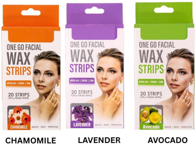 luzimaisa Combo Instant Face Hair Removal for Upper Lips, Cheeks Strips(60 g, Set of 3)