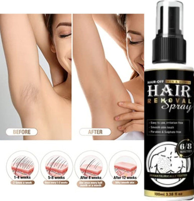 NewClick Hair Removal Spray Painless Body for Chest, Back, Legs & Arms Spray 02 Spray(100 ml)