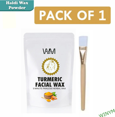 Winym Turmeric Wax Powder With Brush | Herbal Clean Skin Wax Powder Powder(100 g)