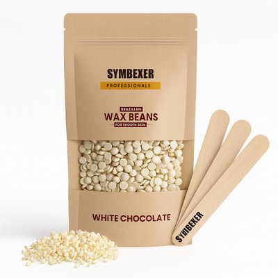 SYMBEXER White Chocolate Hard Wax Beans For Upper Lips, Arms, Legs, Full Body & Bikini Wax(50 g)