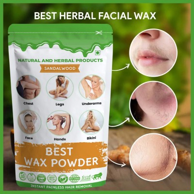 NATURAL AND HERBAL PRODUCTS Face Hair Removal Wax Powder, Organic Facial Wax, Bikini Wax, Wax Powder Ghar Wax(100 g)