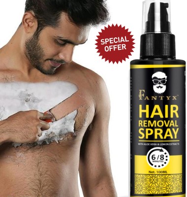 FANTYX Hair Removal for Men| Chest Back Leg Underarms | Made Safe Spray(100 ml)