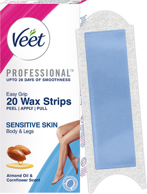Veet Professional Waxing Kit for Sensitive Skin Strips(20 Strips)