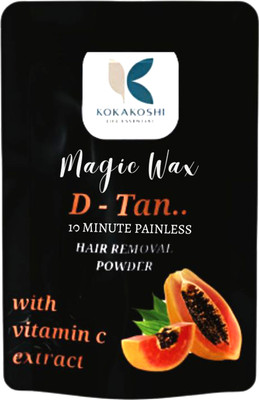 KOKAKOSHI De-Tan Flavour Body Wax Powder for Women, Painless Body Hair Removal Wax Powder(100 g)