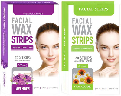 MYEONG Painless And Easy To Use Facial Wax Strip Strips(20 g, Set of 2)