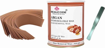 Beaucode Professional Argan Oil Body Hair Removal Wax | Wax Knife | 30 Strips Pack Wax(800 g)