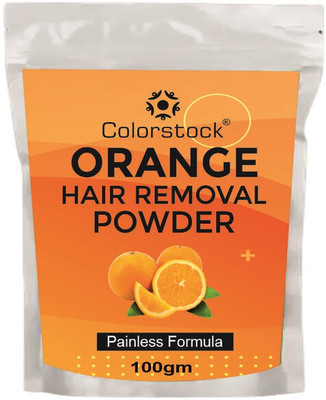 Colorstock Orange Flavour Hair Removal Powder for Instant Hair Removing 150g Pack of 1 Powder(150 g)
