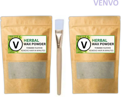 venvo Herbal Wax Powder For Men & Women Pack of 2 WITH BRUSH Powder(200 g, Set of 3)