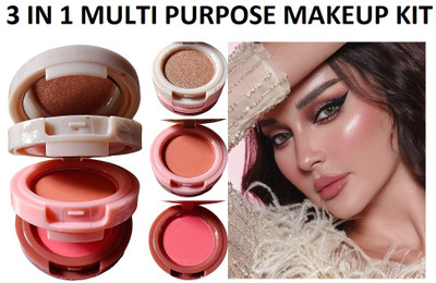 EVERERIN All In 1 Makeup Kit - Highlighter, Blusher, Eye Shadow Mirror Intact