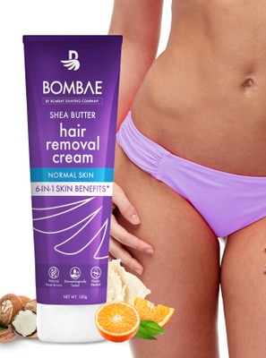 Bombae Hair Removal for Bikini Line, Arms & Legs with Shea Butter & Citrus Aroma Cream(100 g)