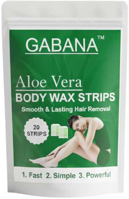 GABANA Body Wax Strips for Women | Quick Hair Removal | Wax Kit 20 Strips Strips(20 Strips)