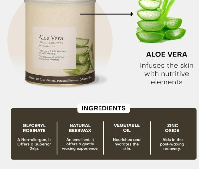 LILLYAMOR New Aloe Vera Liposoluble Wax For Sensitive Skin Men & Women Hair Removal Wax(800 ml)