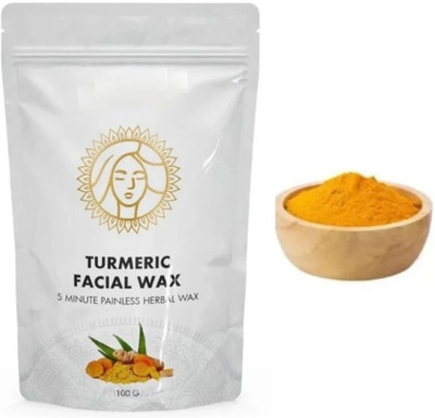 house of common Turmeric Facial Wax: Gentle Hair Removal Powder Wax (100g) Pack of 1 Powder(100 g)