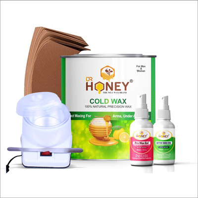 DR.HONEY Honey cold wax 600 gm with After and before body hair cream wax Wax(598.3 g, Set of 4)