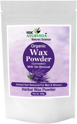 VEDICAYURVEDA Organic Hair Removal Wax Powder, Hands, Legs, Underarms Bikini ( Lavender ) Powder(100 g)