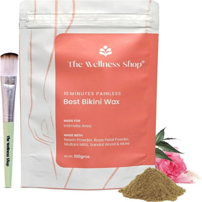The Wellness Shop Best Bikini Wax Powder-10 Minute Painless Herbal Wax Powder 100g Pack Of 1 Powder(100 g)