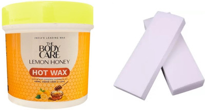 THE BODY CARE Microwavable Lemon Wax 200g + 70 Strips | Refreshing & Smooth Waxing Experience Wax(300 g)
