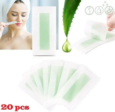 Jiwoo Upper Lip/Cheek Hair & Eyebrow Hair Remover, Wax Kit for Hair Removal Strips01 Strips(20 Strips)