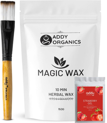 Addy Organics Magic Wax Painless herbal wax for Women & Men Body & Bikini (Charcoal) Powder(150 g, Set of 3)